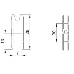 Easy Case Schließprofil female 199 cm