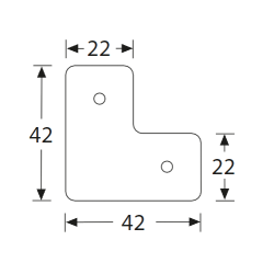 Renfort d'angle "L"