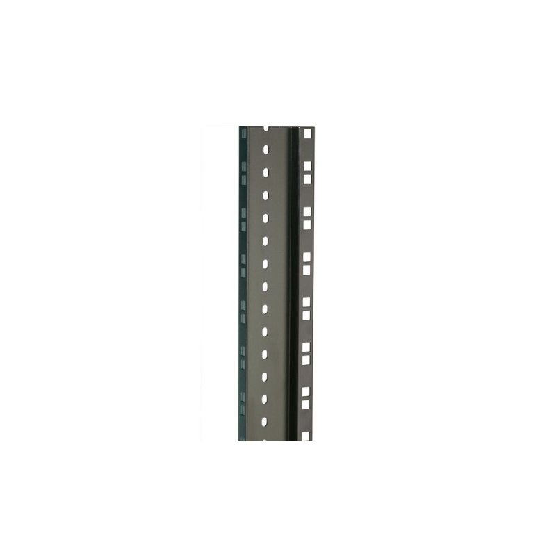 Double rack strip, black, steel (200 cm)